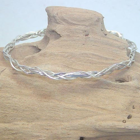 Thin Grapevine Sterling Silver Wirewrapped Bracelet