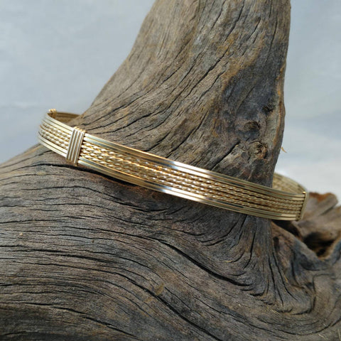 8-strand Gold Filled Wire Wrapped Stackable Bracelet  SSTTTTSS