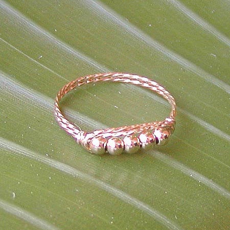 Five Little Beads 14kt Gold Filled Wirewrapped Ring