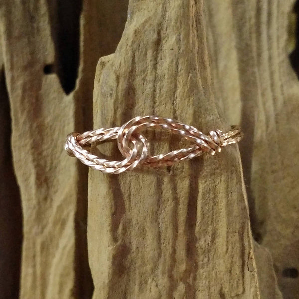 Infinity Design Rose Gold Filled Twist Wire Thumb Ring