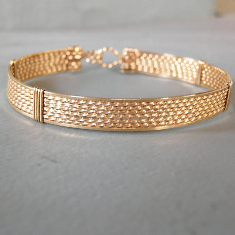 14kt Gold Filled 8-Strand Wire Wrapped Bracelet  STTTTTTS