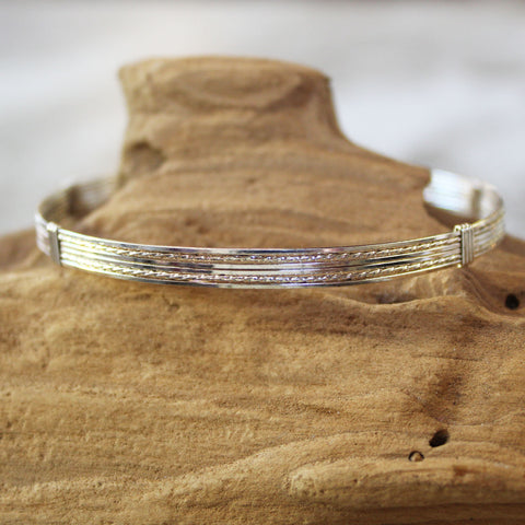 Sterling Silver Wire Sweet Stackable Bracelet  STSSTS