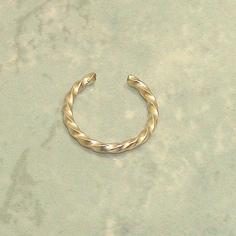 14kt Gold Filled Thin Twist Wire Ear Cuff