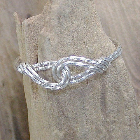 Infinity Design Sterling Silver Twist Wire Thumb Ring