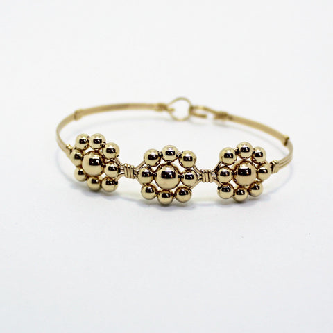 14kt Gold Filled or Sterling Silver Beads Beadflower Bracelet