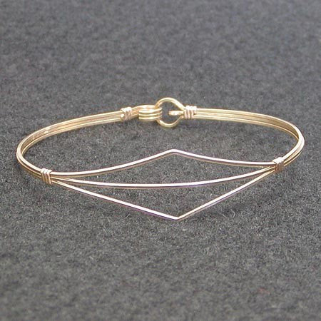 Gold Filled 3-Strand Wire Wrapped Stackable Bracelet - SSSpo