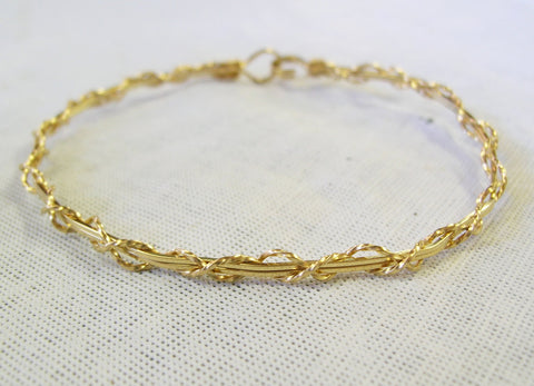 14kt Gold Filled Thin Criss-Cross Stackable Wire Wrapped Bangle Bracelet  SSxx