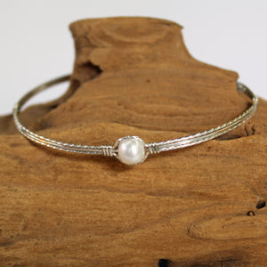 Pearl Bead Bracelet Sterling Silver