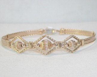 3-Bead Point Gold Filled Fluted Beads Wire Wrapped Bracelet – Contemporary  Concepts Handcrafted Jewelry