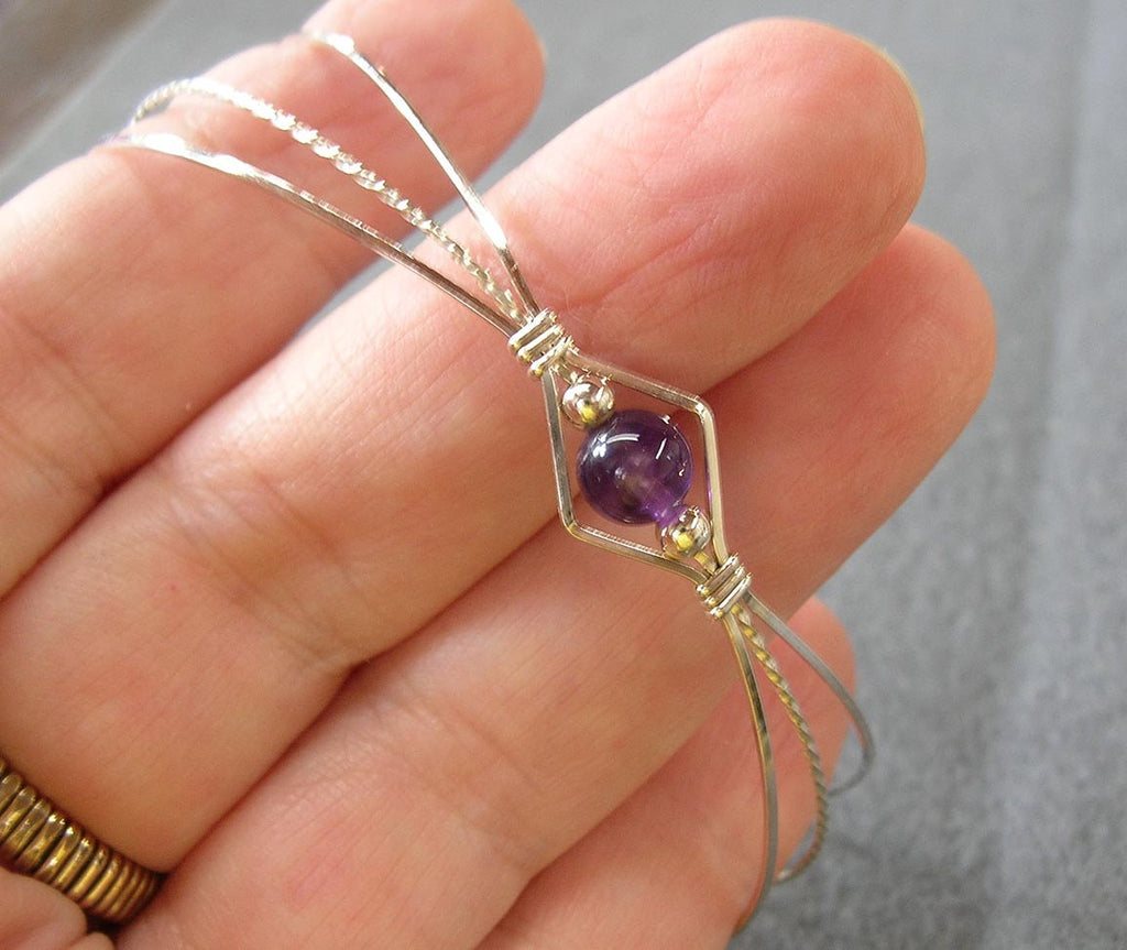 Amethyst and Silver Wire Bracelet – Jewelry Making Journal