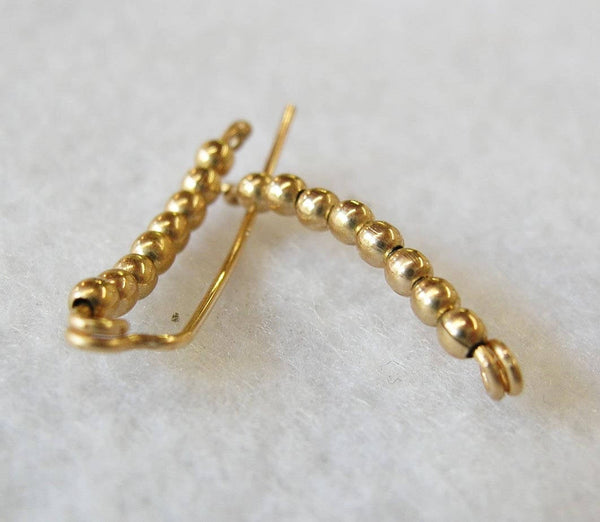 Tiny Gold Filled Beads Ear Crawlers - Ear Sweep 21