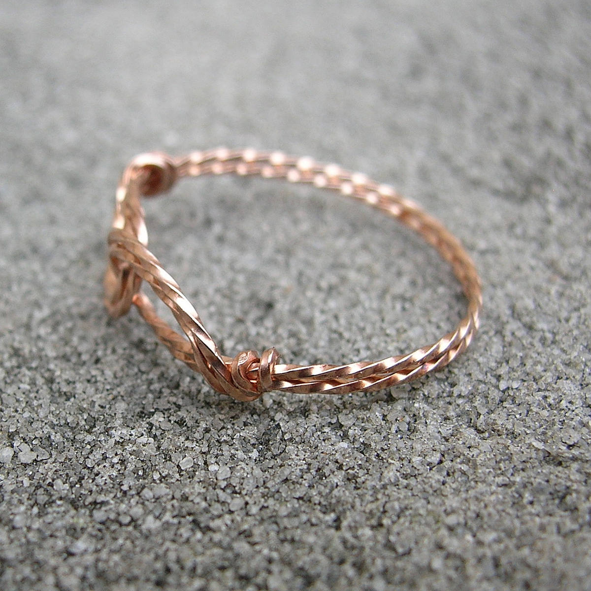Infinity Design Rose Gold Filled Twist Wire Thumb Ring – Contemporary ...
