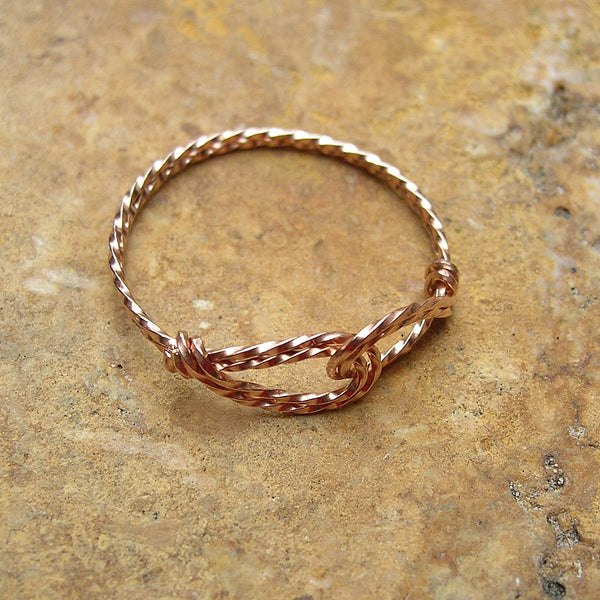 Infinity Design Rose Gold Filled Twist Wire Thumb Ring
