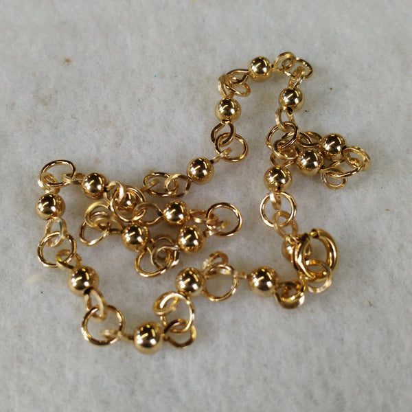 Jump Ring Link Beaded Ankle Bracelet