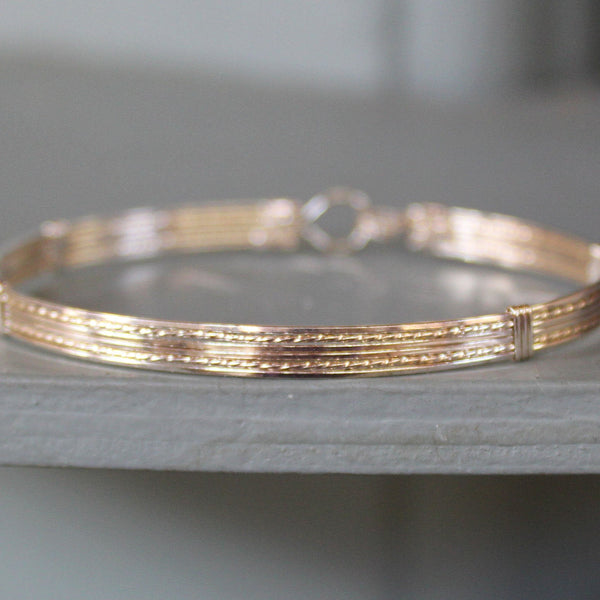 Sterling Silver Wire Sweet Stackable Bracelet  STSSTS