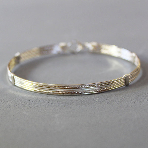 Sterling Silver Wire Sweet Stackable Bracelet  STSSTS