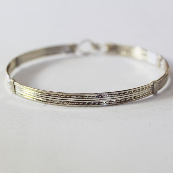 Sterling Silver Wire Sweet Stackable Bracelet  STSSTS