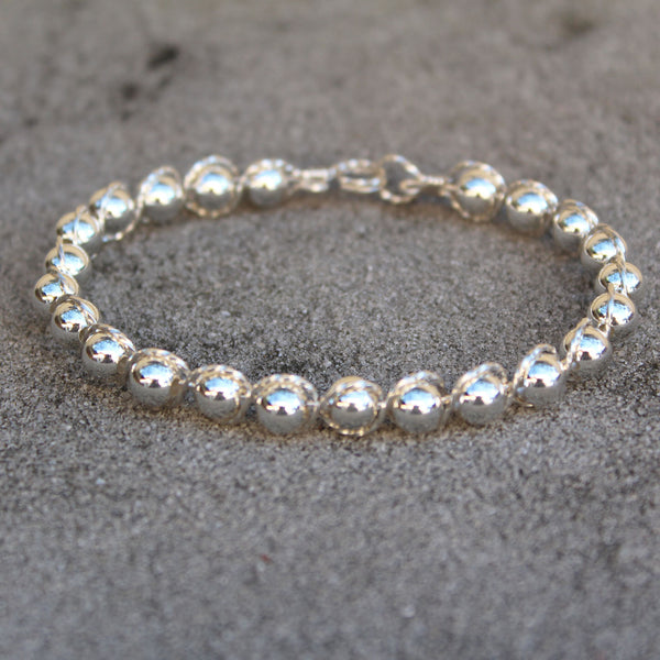 Sterling Silver Beads Sterling Silver Outline Twist Wire Bracelet