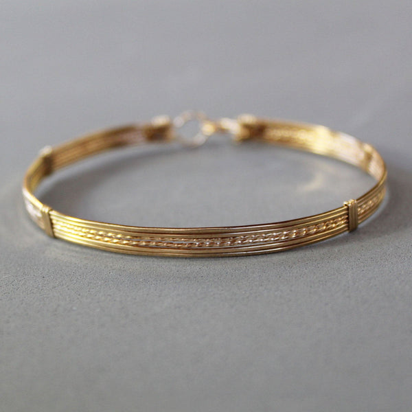14kt Gold Filled 6-Strand Wire Wrapped Stackable Bracelet  SSTTSS