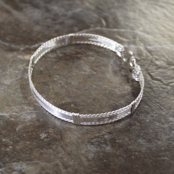Sterling Silver 8-Strand Wire Wrapped Bracelet  TTSSSSTT