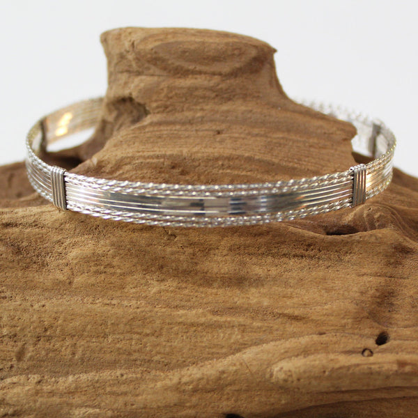 Sterling Silver 8-Strand Wire Wrapped Bracelet  TTSSSSTT