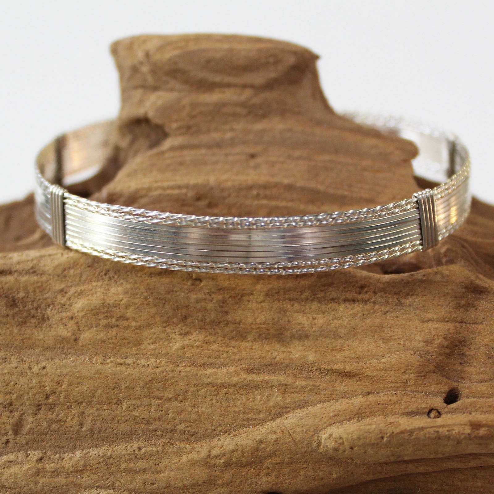 Sterling Silver Beautiful 10-Strand Wire Wrapped Bracelet  TTSSSSSSTT