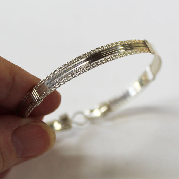 Sterling Silver 8-Strand Wire Wrapped Bracelet  TTSSSSTT