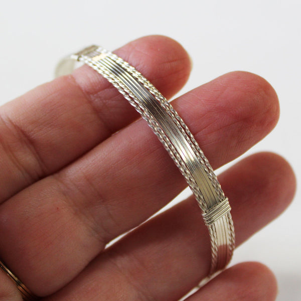 Sterling Silver 8-Strand Wire Wrapped Bracelet  TTSSSSTT