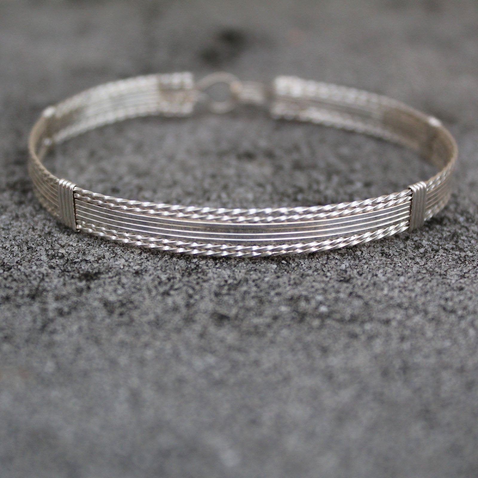 Sterling Silver 8-Strand Wire Wrapped Bracelet  TTSSSSTT