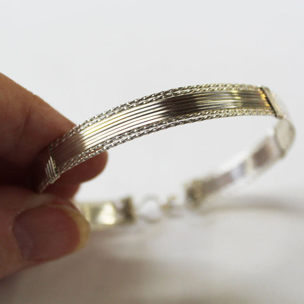 Sterling Silver Beautiful 10-Strand Wire Wrapped Bracelet  TTSSSSSSTT