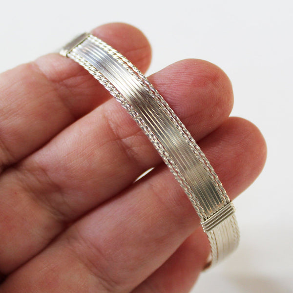 Sterling Silver Beautiful 10-Strand Wire Wrapped Bracelet  TTSSSSSSTT