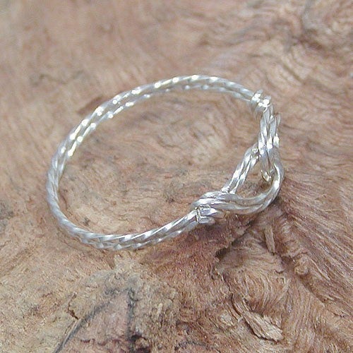 Infinity Design Sterling Silver Twist Wire Thumb Ring