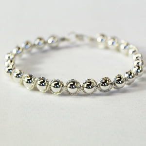 Sterling Silver Beads Sterling Silver Outline Twist Wire Bracelet