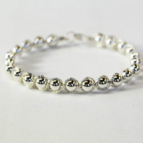 Sterling Silver Beads Sterling Silver Outline Twist Wire Bracelet