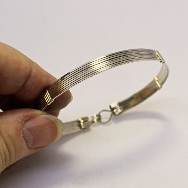 Smooth Sterling Silver Wire Wrapped Stackable Bracelet  SSSSSSSS