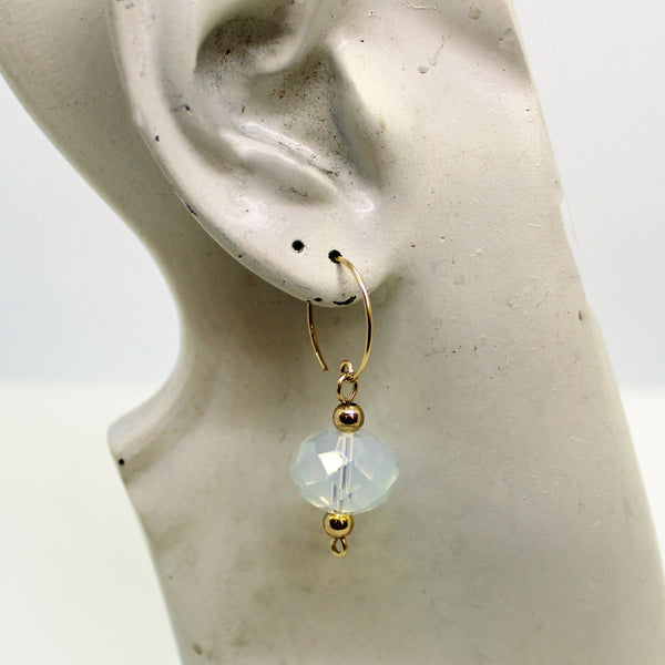 Glowing Fancy Opalite Bead Dangle Earrings