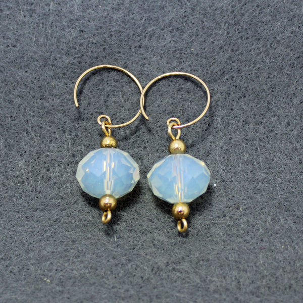 Glowing Fancy Opalite Bead Dangle Earrings