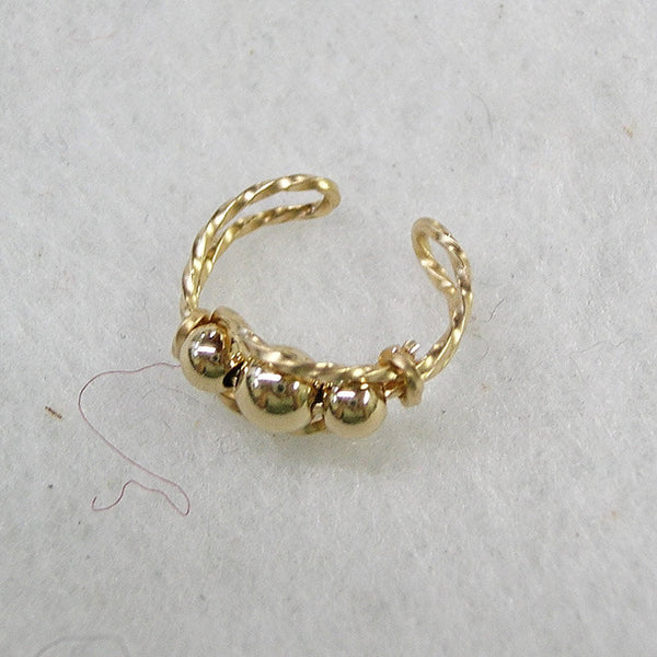 Gold Filled Beads Twist Wire Ear Cuff